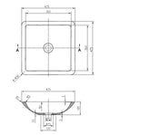 Marble stone basin - VIRA Matt Finish